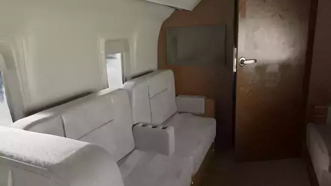 Private jet interior  3D model