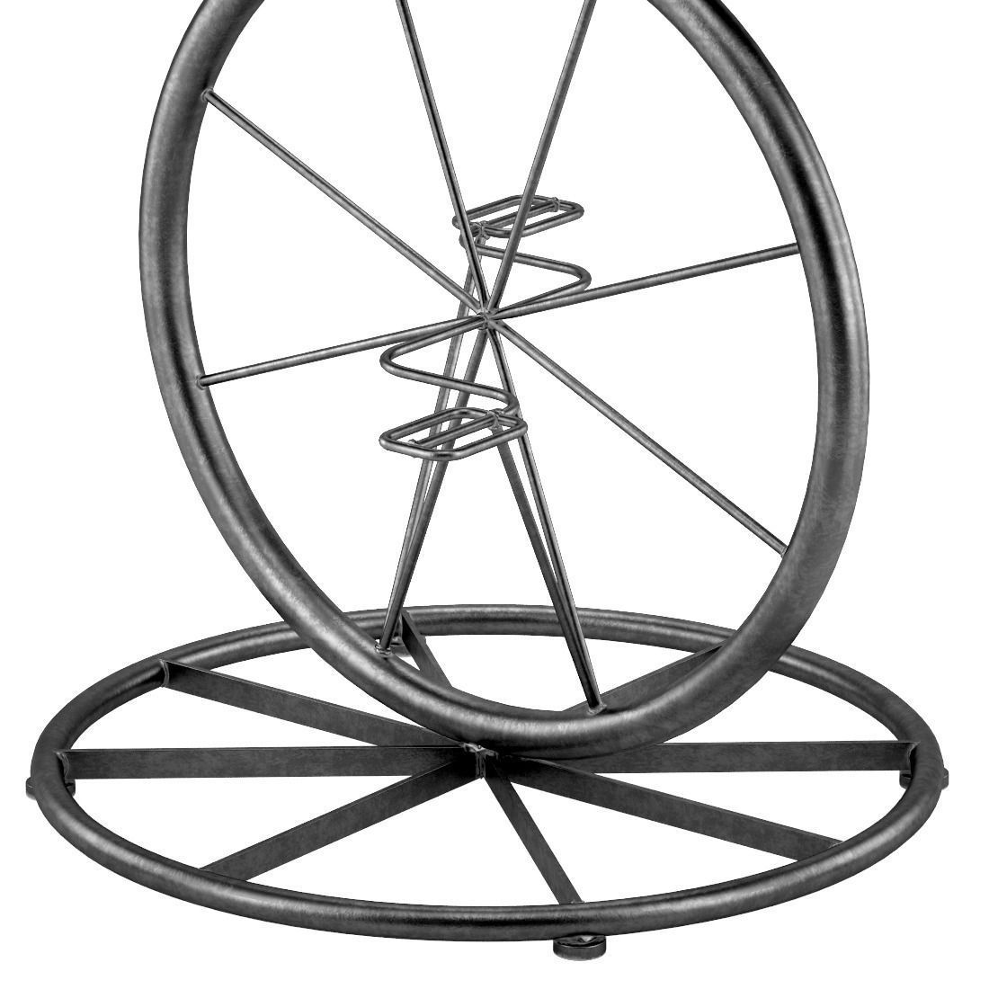 Charles Bicycle Wheel Adjustable Bar Stool 3D model_1