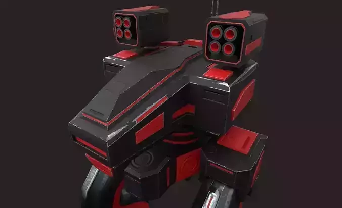 SCI FI WAR ROBOT Low-poly 3D model SCI FI WAR ROBOT Low-poly 3D model