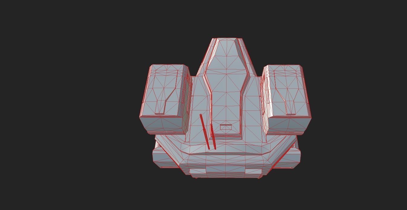 SCI FI WAR ROBOT Low-poly 3D model_17