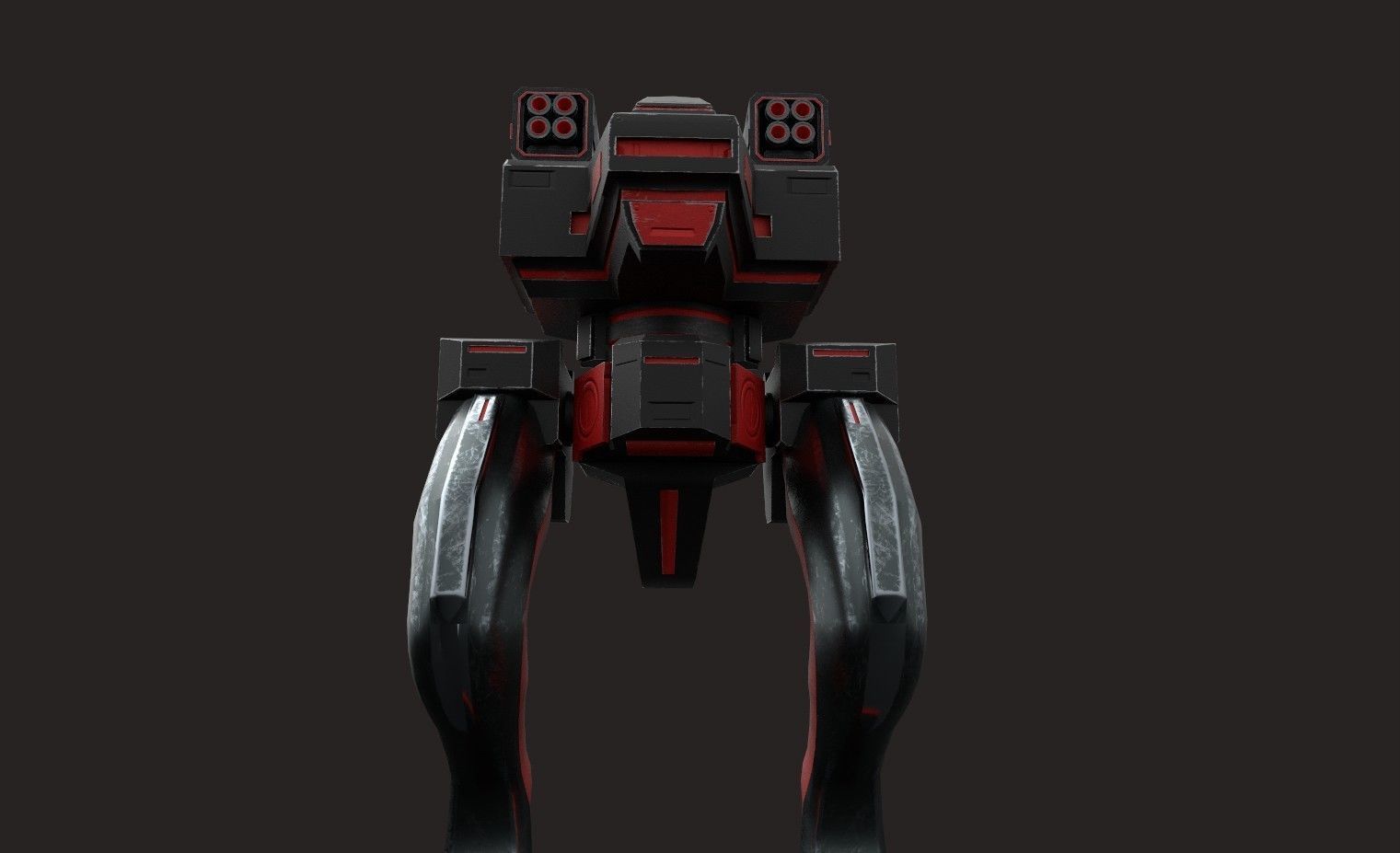 SCI FI WAR ROBOT Low-poly 3D model_4
