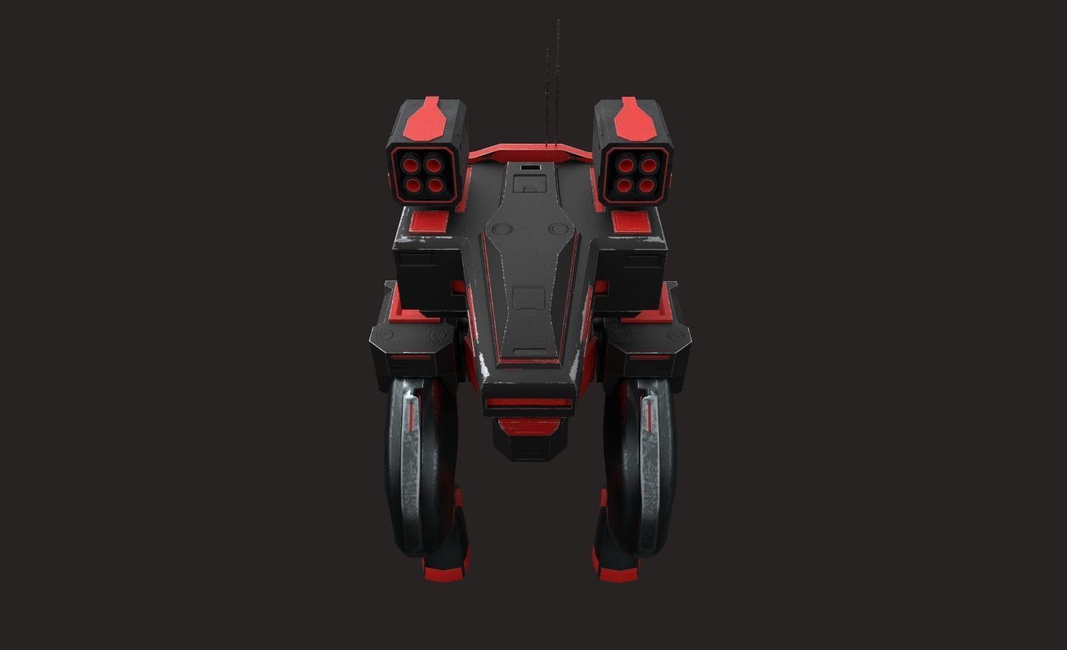 SCI FI WAR ROBOT Low-poly 3D model_5