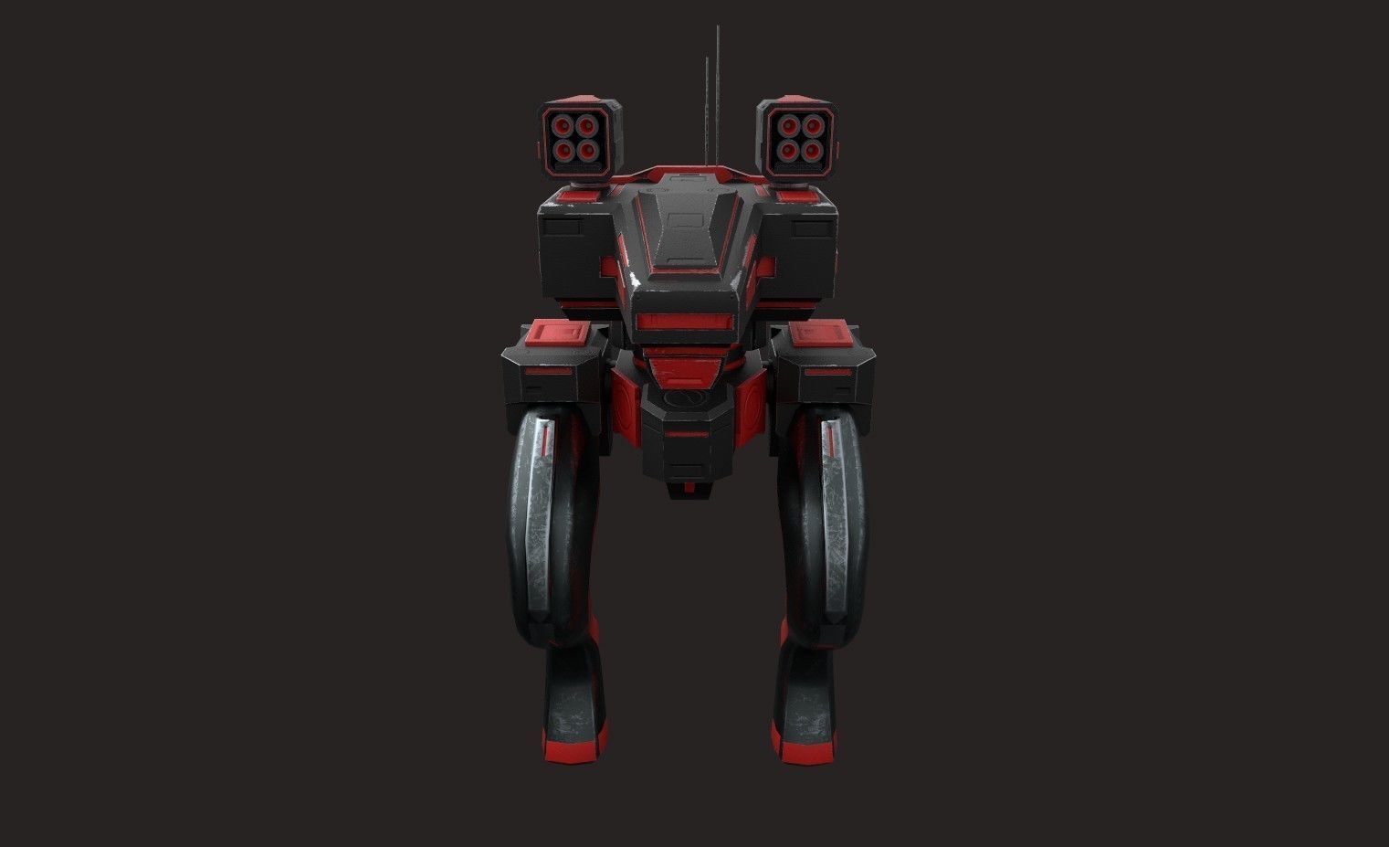 SCI FI WAR ROBOT Low-poly 3D model_24