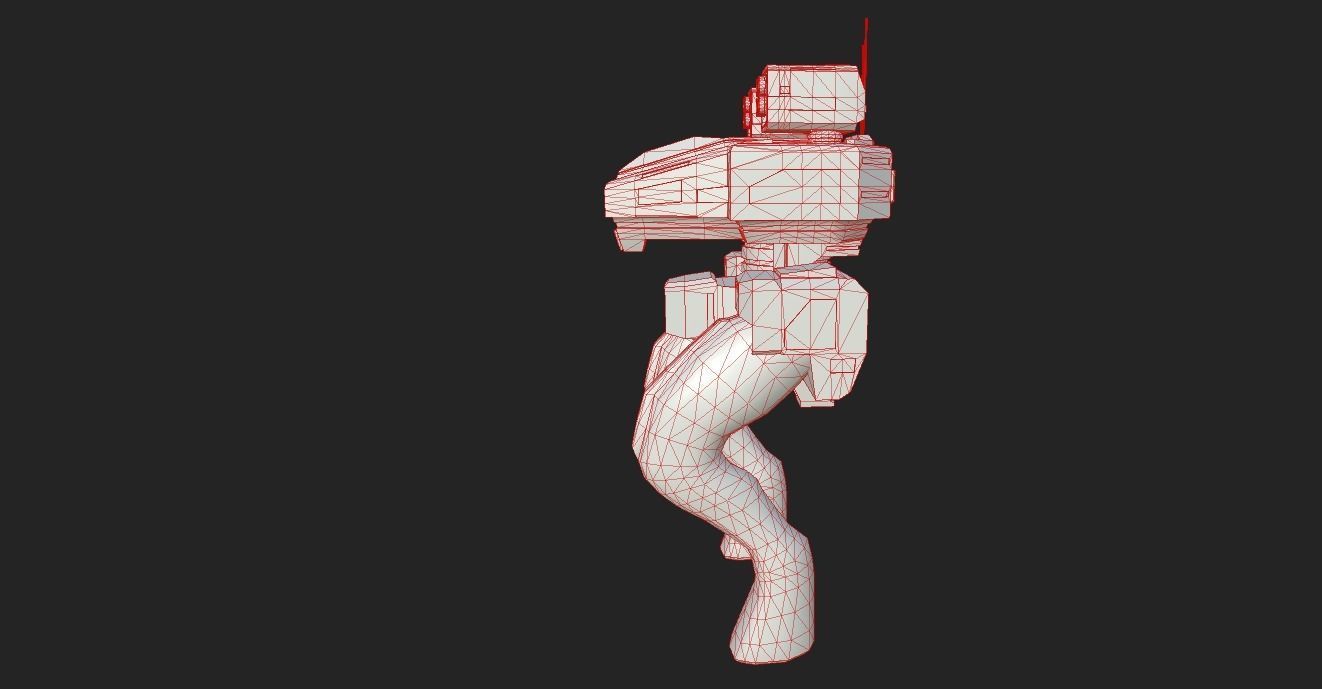 SCI FI WAR ROBOT Low-poly 3D model_13