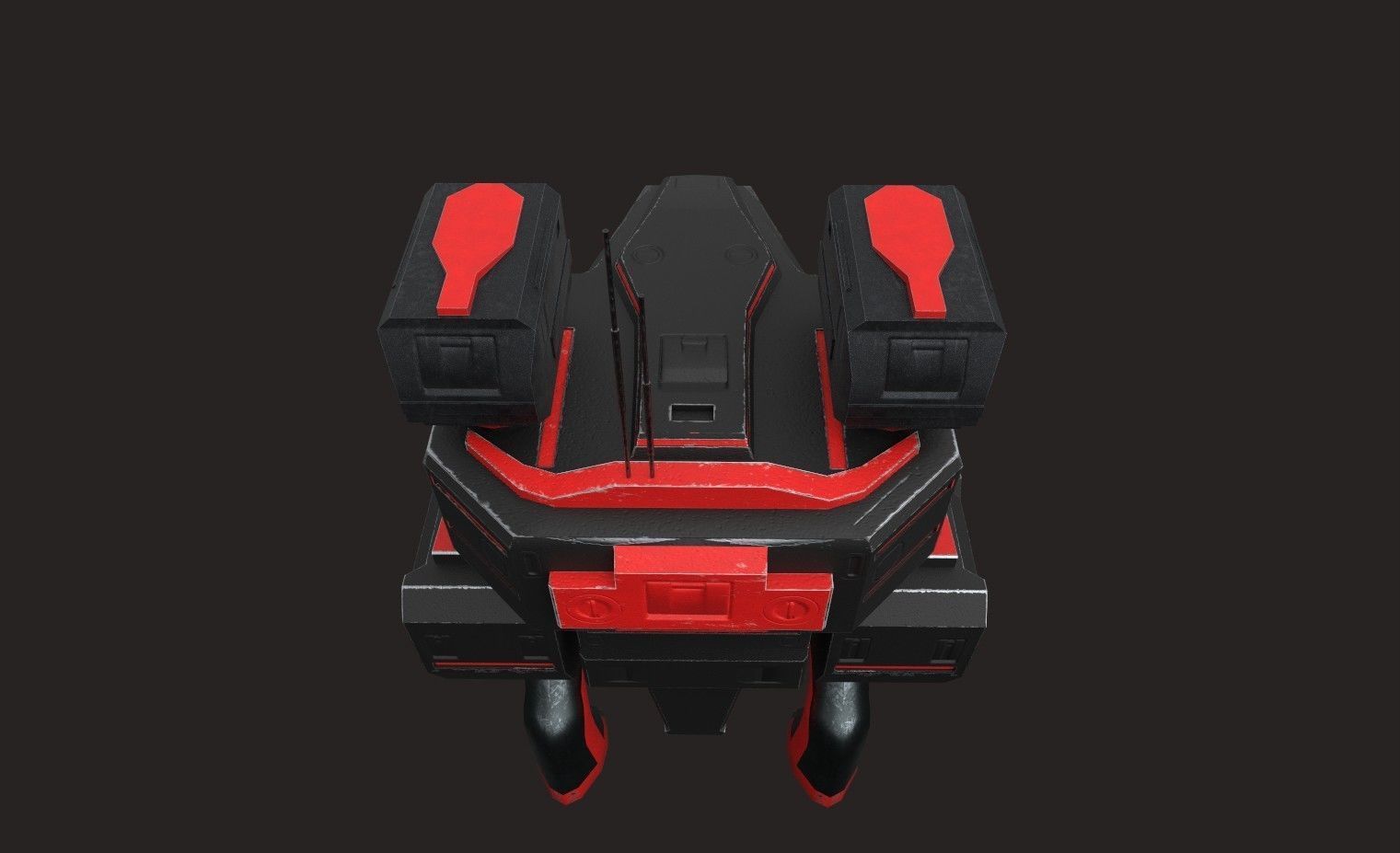 SCI FI WAR ROBOT Low-poly 3D model_6