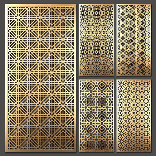 Decorative panel set 43 3D model