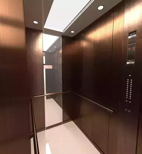 Elevator in building