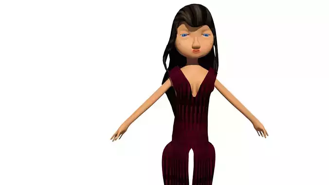 free model of a woman in a dress with textures 7