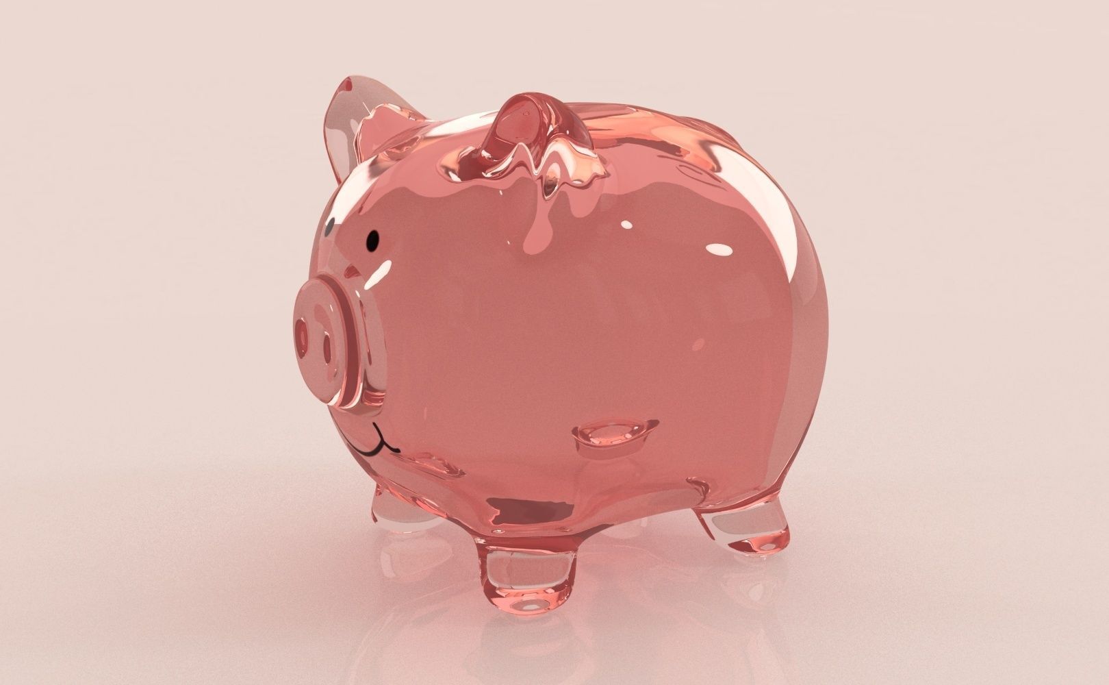 Piggy Bank Low-poly 3D model_7