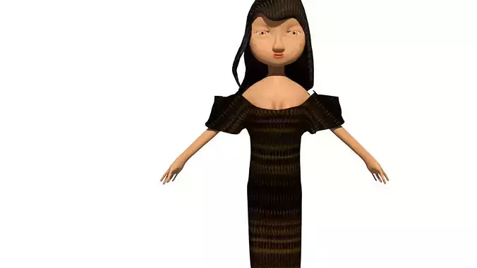 free model of a woman in a dress with textures 9