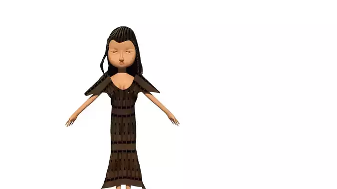 free model of a woman in a dress with textures 10