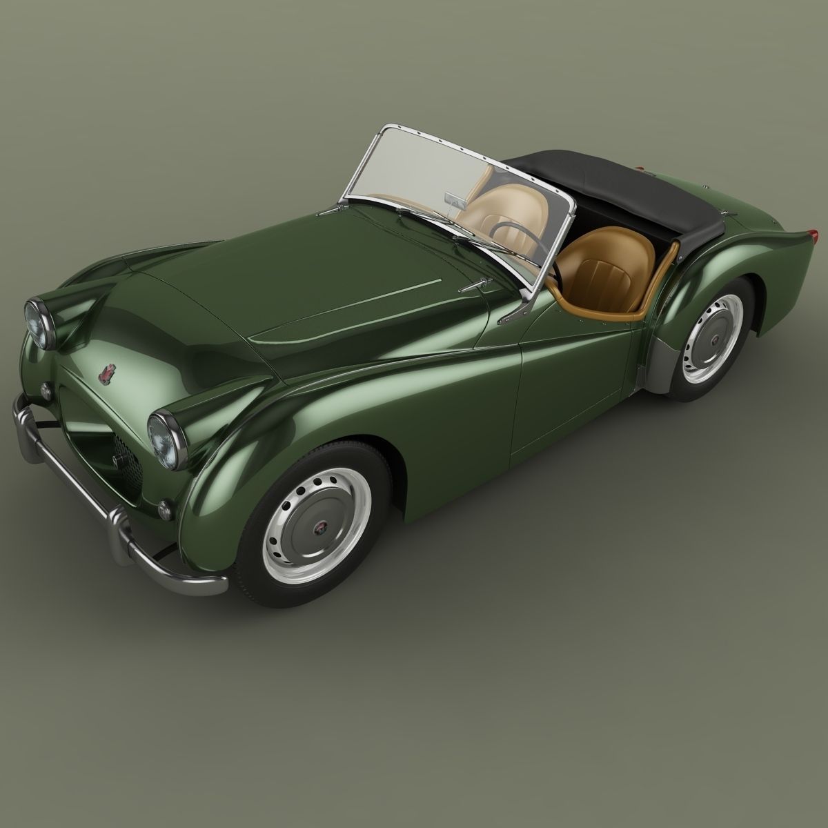 Triumph TR2 3D model_5