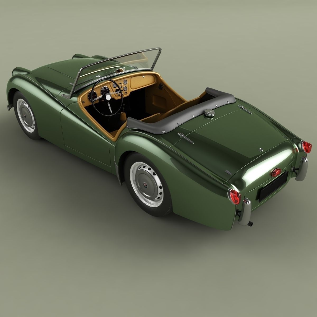 Triumph TR2 3D model_7