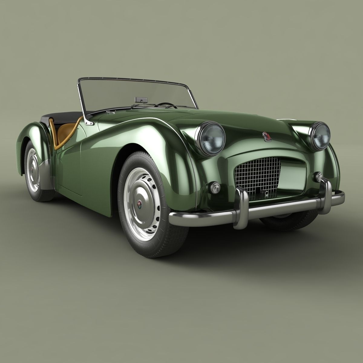 Triumph TR2 3D model_9