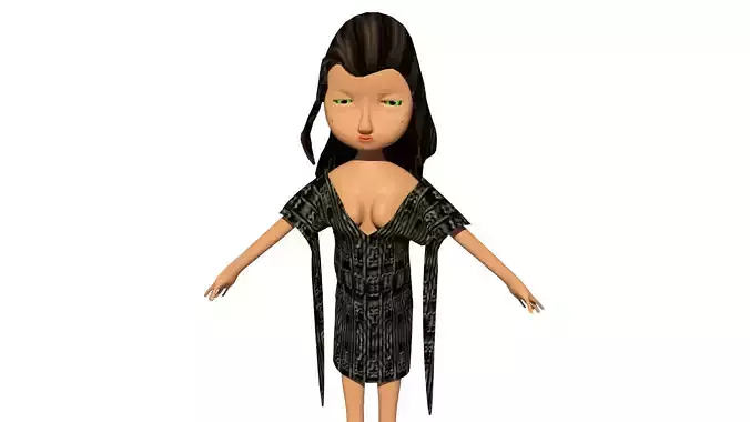 free model of a woman in a dress with textures 11