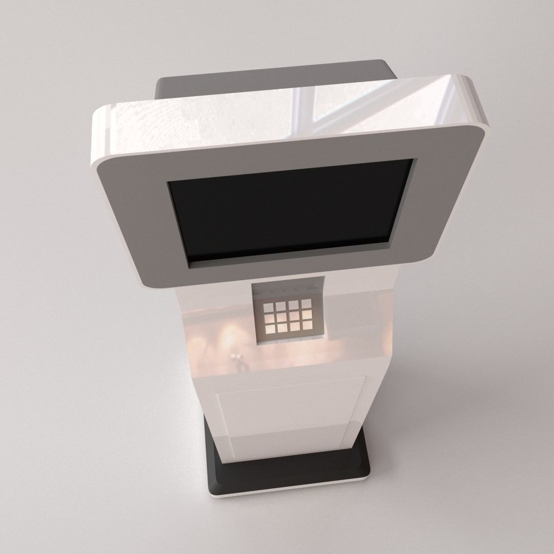 Computer Kiosk V2 3D model_2