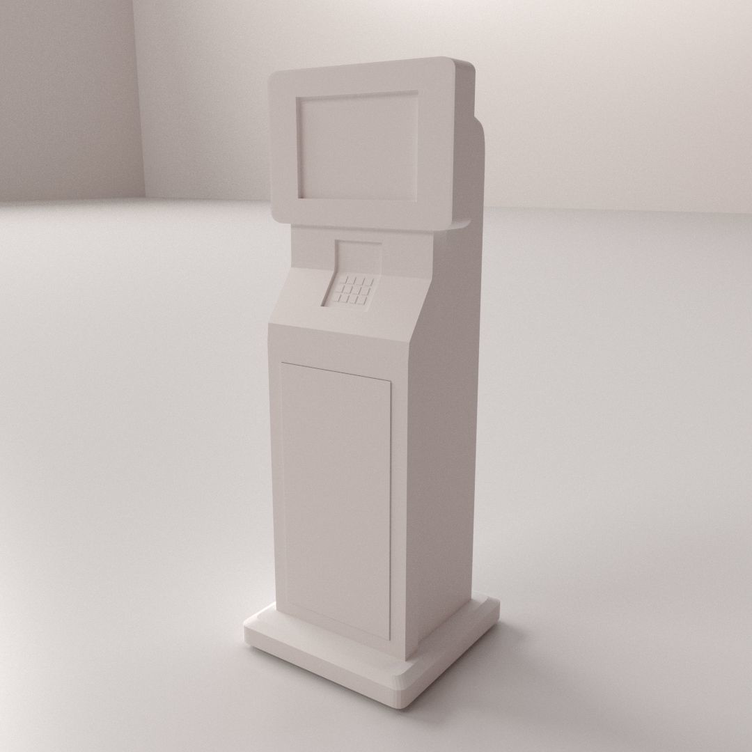 Computer Kiosk V2 3D model_3