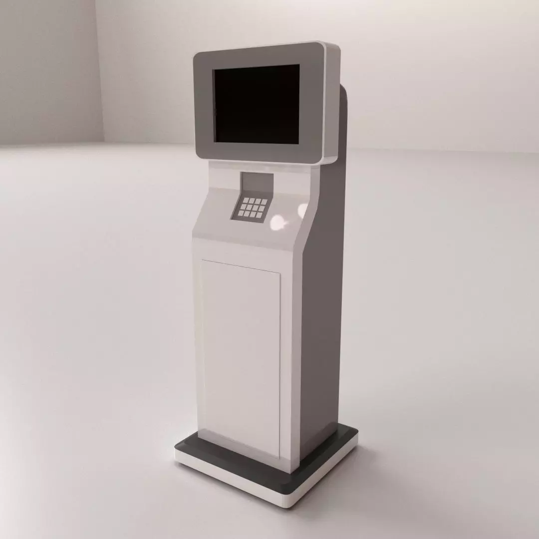 Computer Kiosk V2 3D model_0