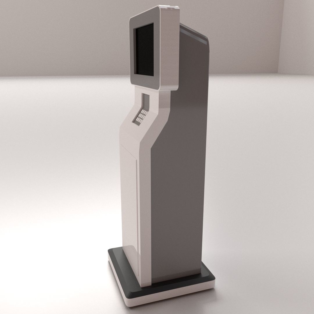 Computer Kiosk V2 3D model_1