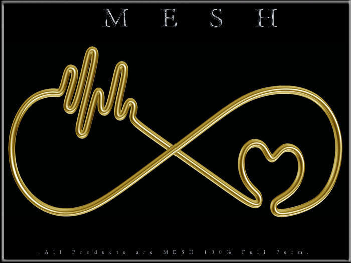 Infinity heart beat Low-poly 3D model_3