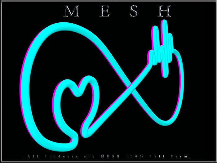 Infinity heart beat Low-poly 3D model_8