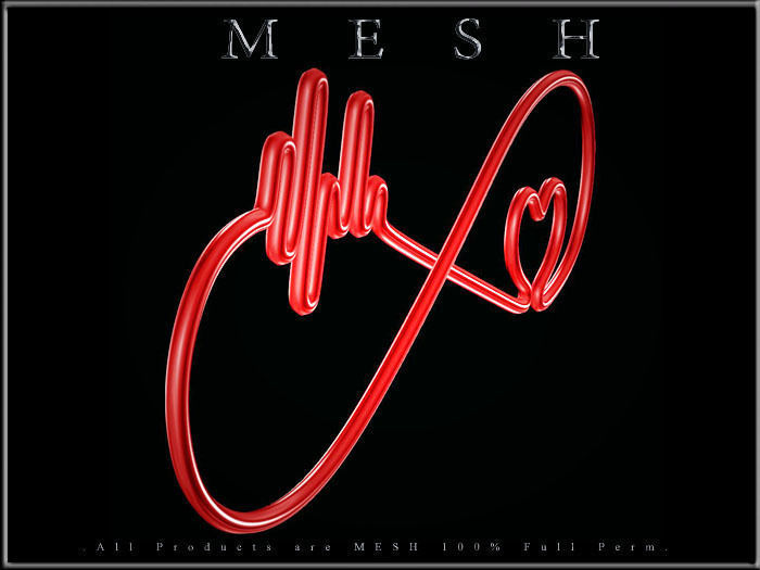 Infinity heart beat Low-poly 3D model_6