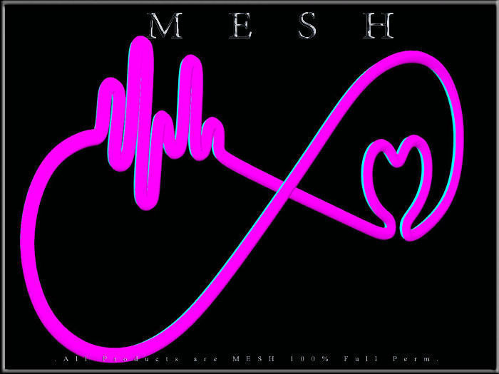 Infinity heart beat Low-poly 3D model_7