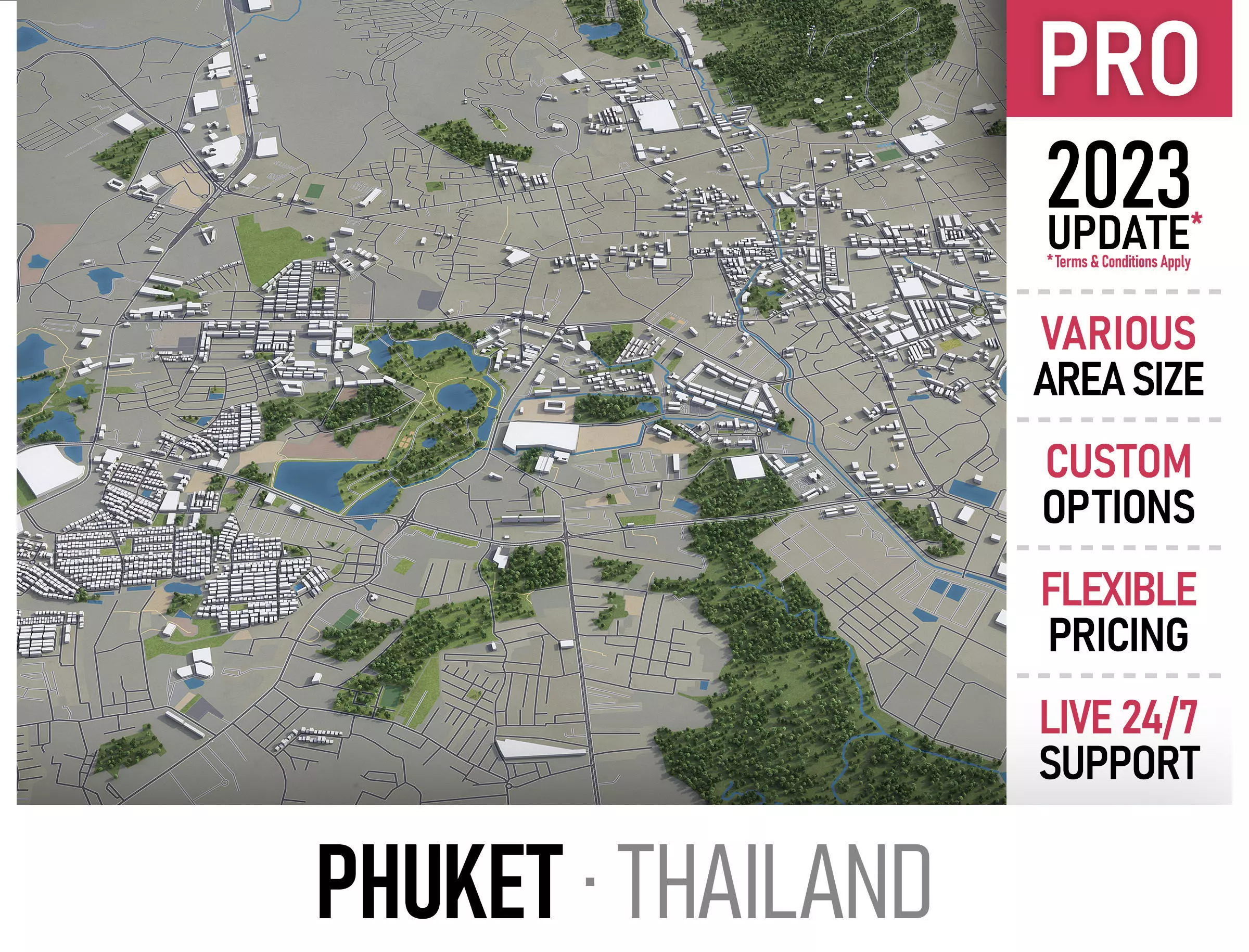 Phuket Low-poly 3D model