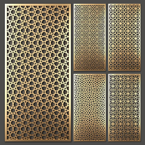 Decorative panel set 44 3D model
