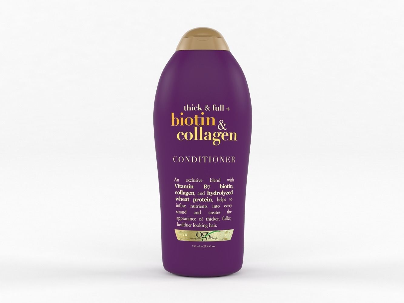 OGX Thick and Full Biotin and Collagen Shampoo and Conditioner 3D model_1