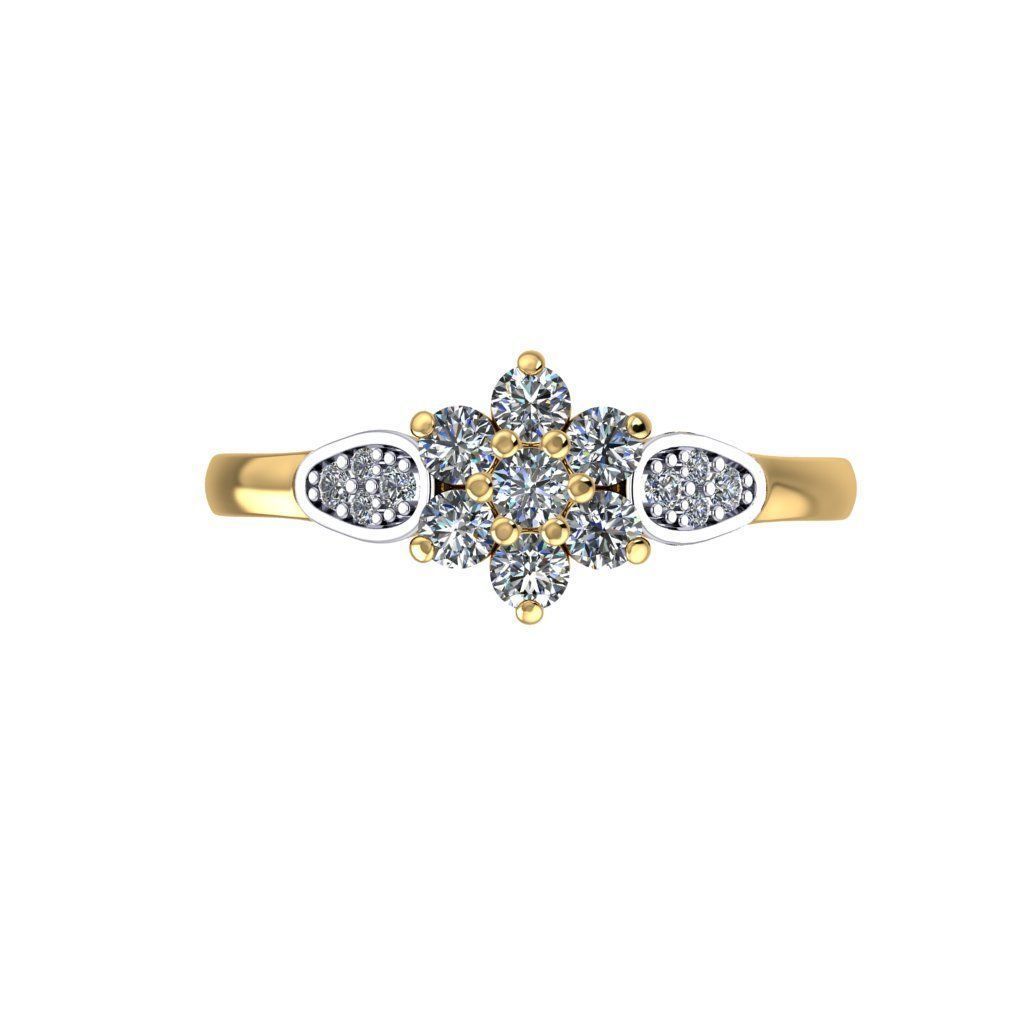 Engagement ring 3D print model_5