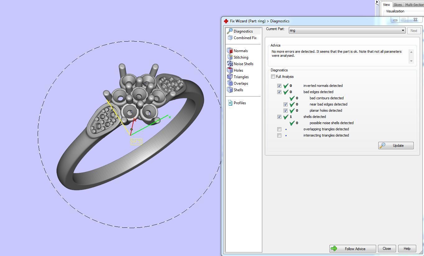 Engagement ring 3D print model_1