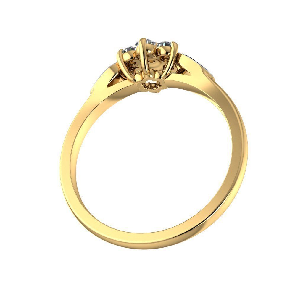 Engagement ring 3D print model_3