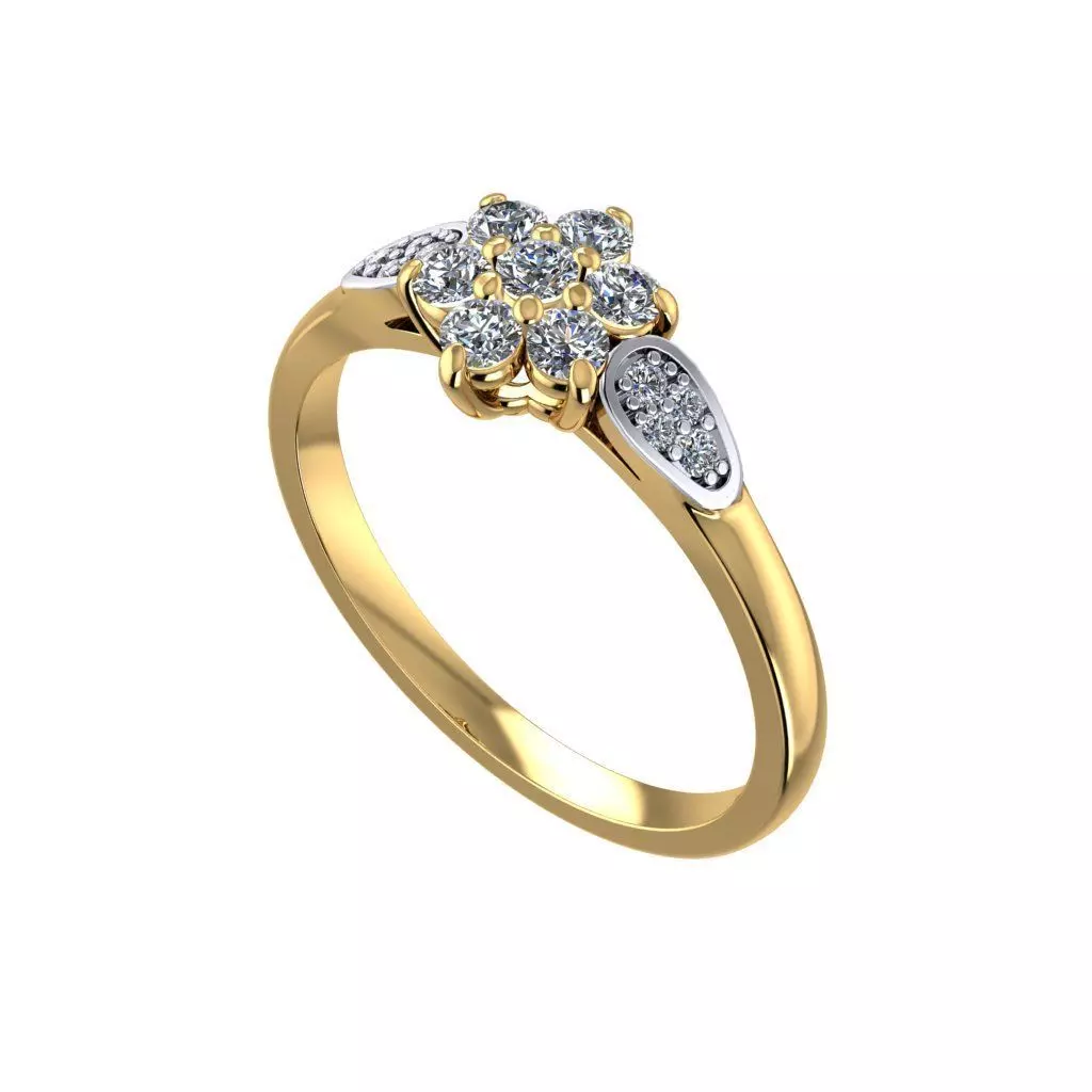 Engagement ring 3D print model_0