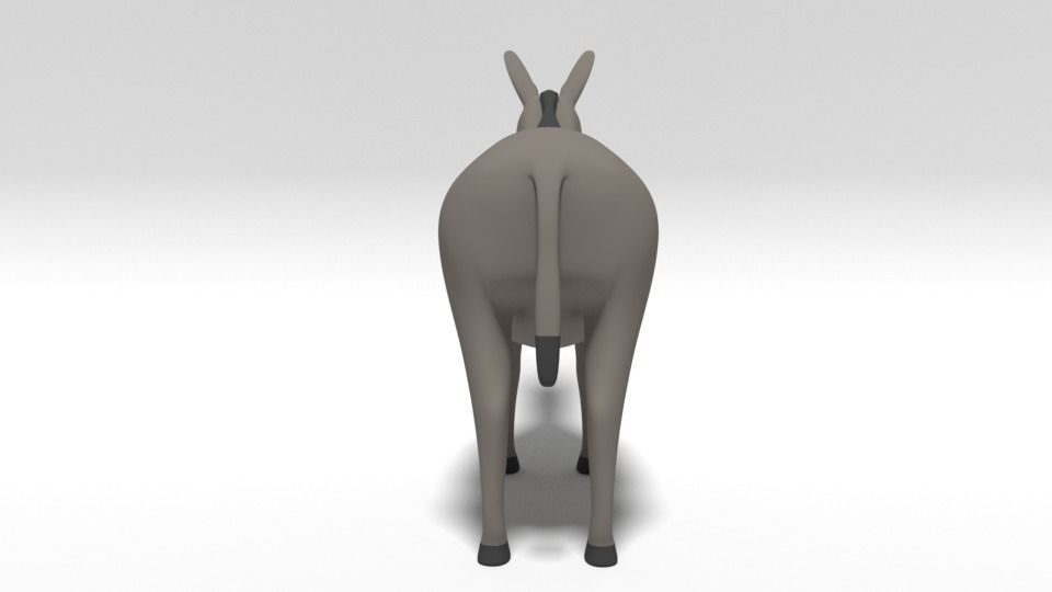 Cartoon Donkey 3D model_3