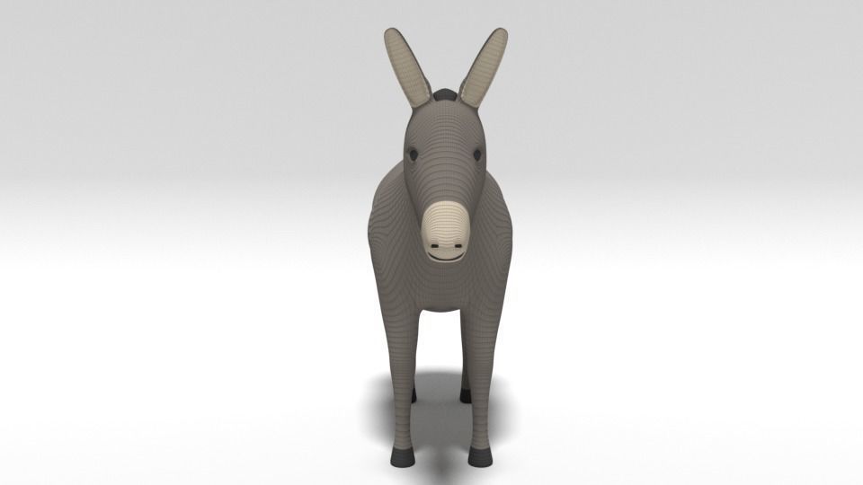 Cartoon Donkey 3D model_16