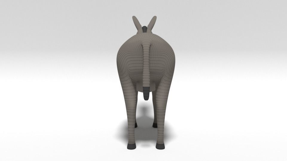 Cartoon Donkey 3D model_12