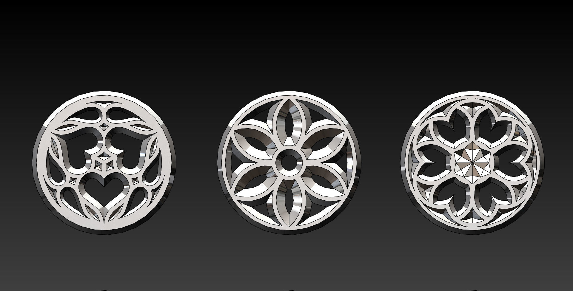 9 medieval ornaments 3D print model_2
