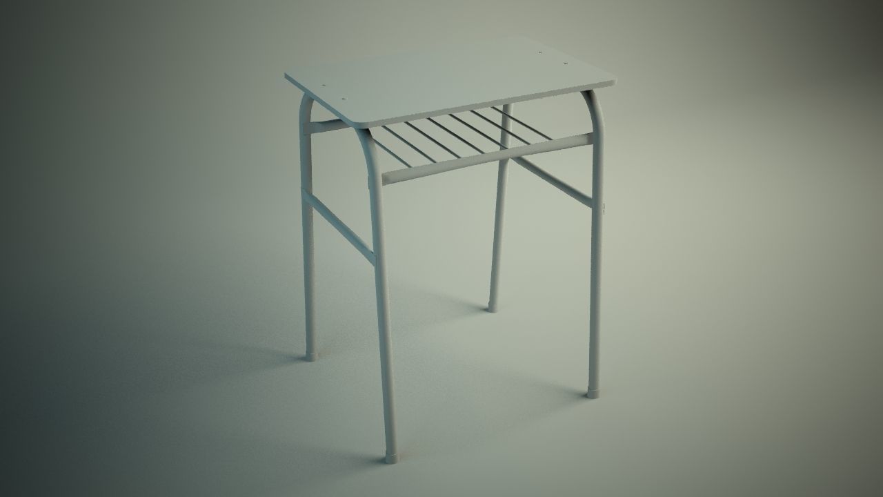 School Table 3D Model 3D model_1