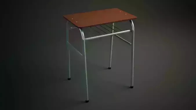 School Table 3D Model