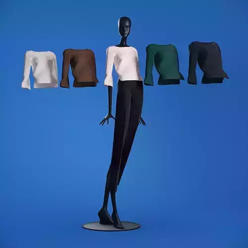 Mannequin 601 coll 60 blouse 02 3D model