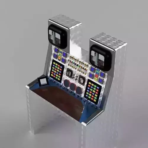 1950s style Evil Lair control console A