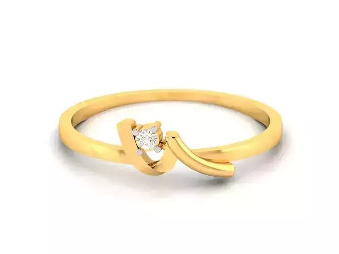 Women Diamond Band Ring 3dm render detail
