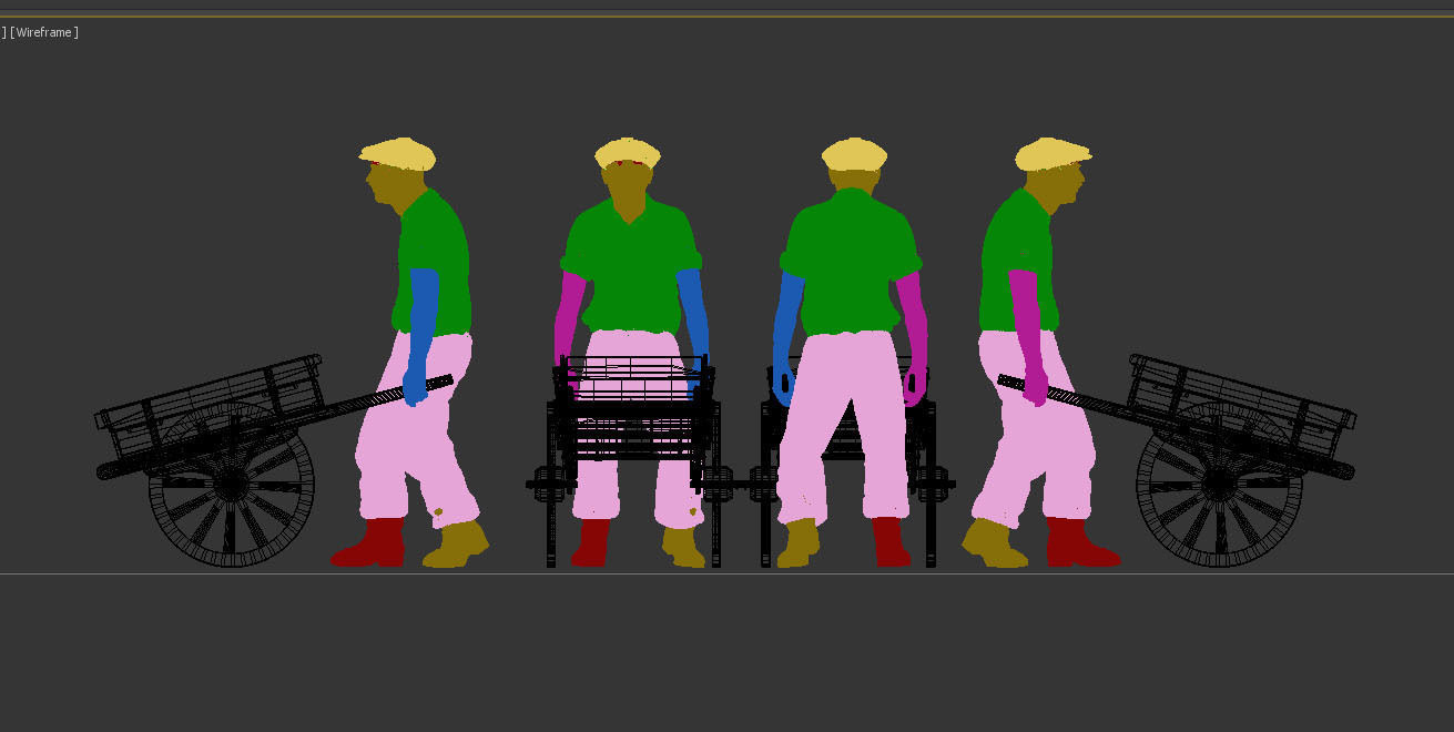 farmer man with cart 3D print model_66