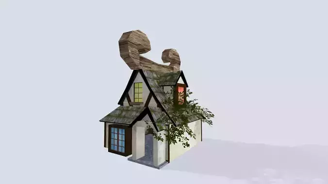 Fantasy House Low-poly 3D model