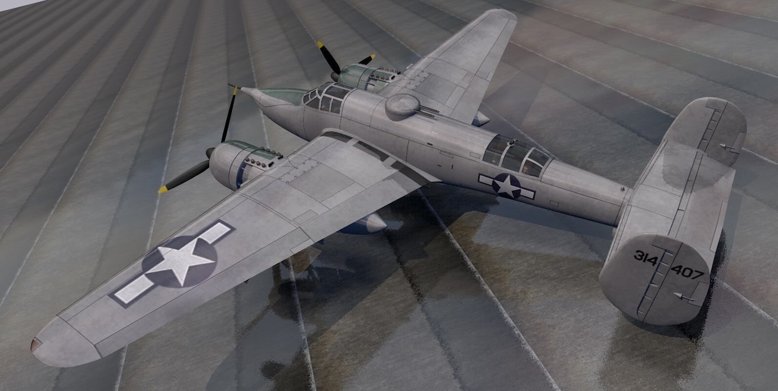 Beechcraft XA-38 Grizzly 3D model_1