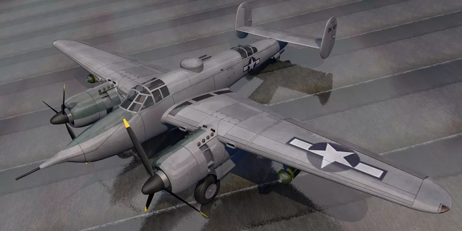 Beechcraft XA-38 Grizzly 3D model_0