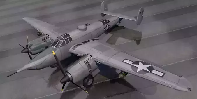 Beechcraft XA-38 Grizzly 3D model Beechcraft XA-38 Grizzly 3D model