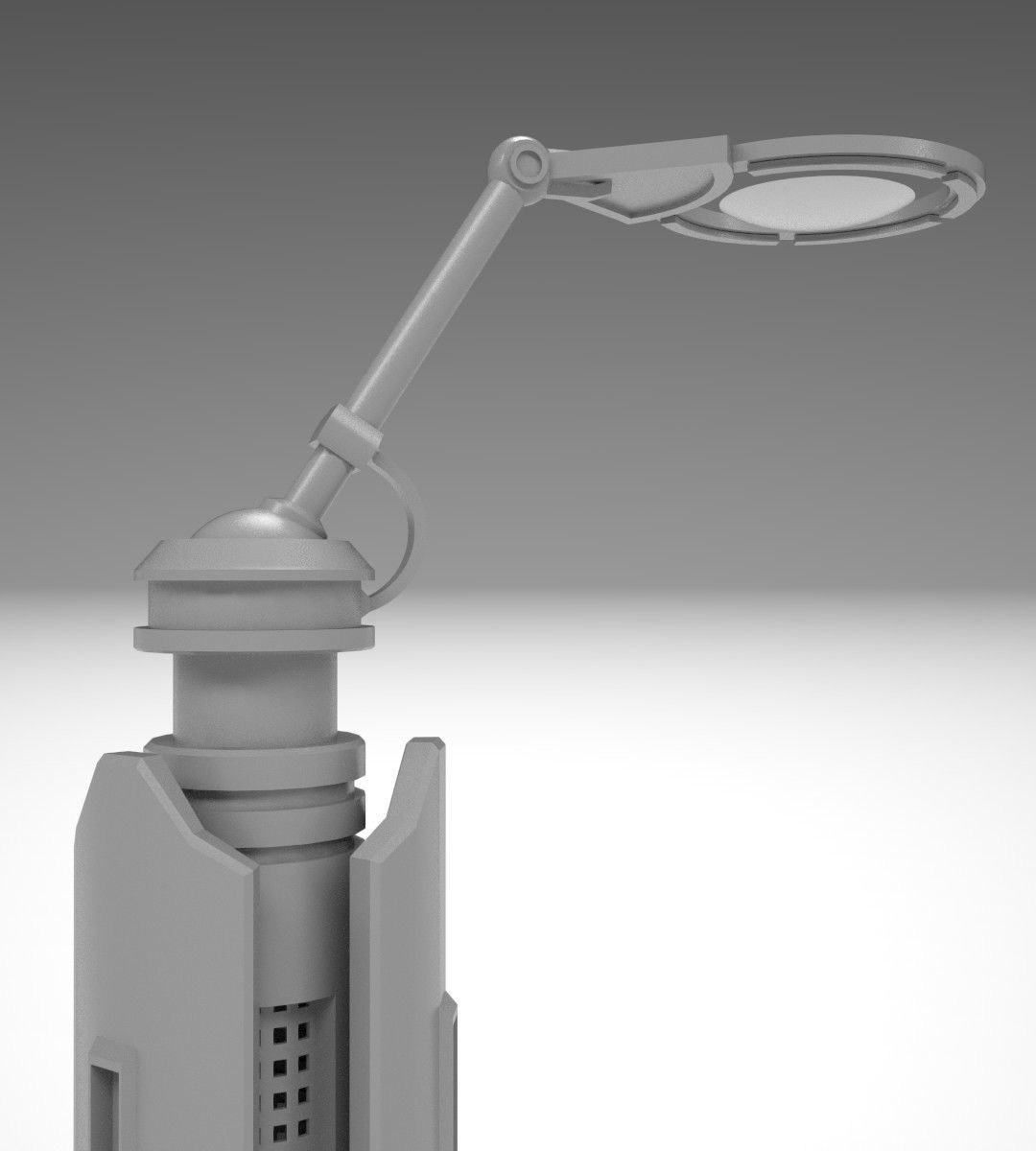 Sci Fi searchlight Free low-poly 3D model_8