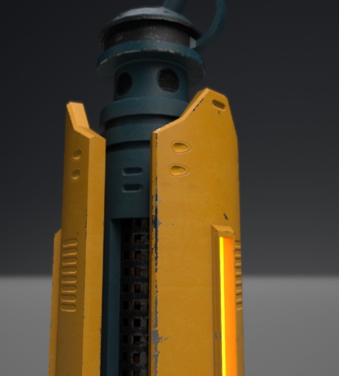 Sci Fi searchlight Free low-poly 3D model_3